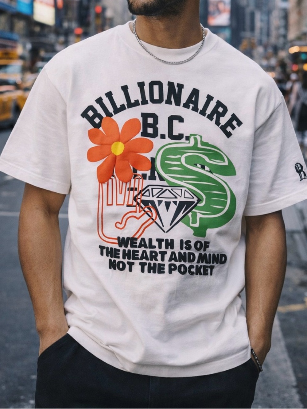 Billionaire Boys Club T Shirt Men’s Small White Graphic Logo Wealth Heart Mind